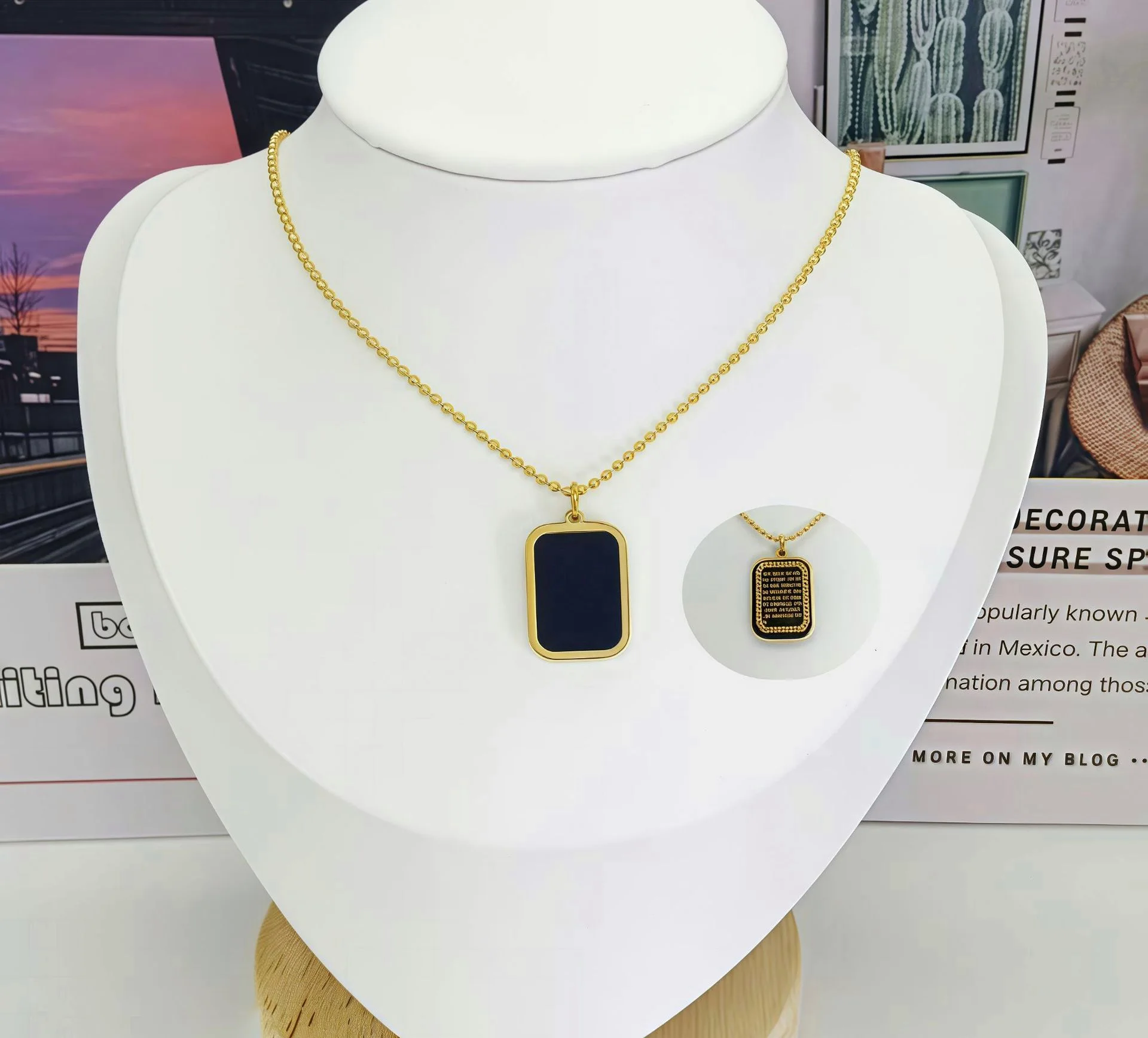Stainless Steel Pendant Necklace - Image 2