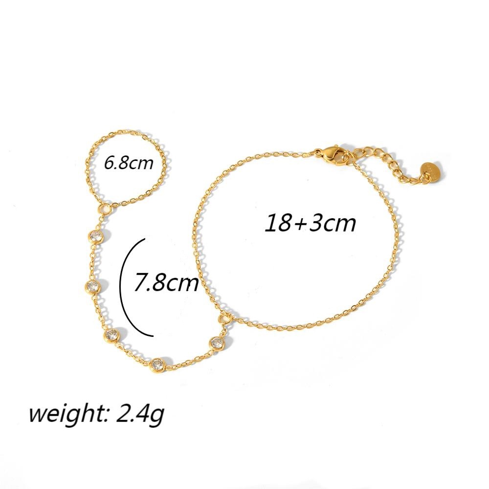 18k Stainless Steel Hand Chain - Image 2