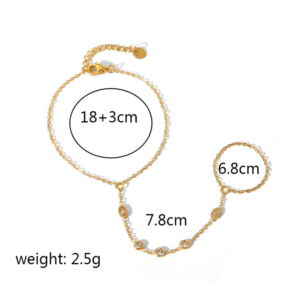 18k Stainless Steel Hand Chain - Image 2