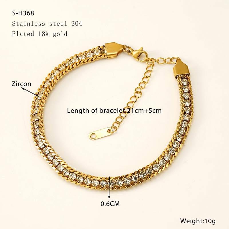 18k Gold Pated Stinless Steel Bracelet - Image 2