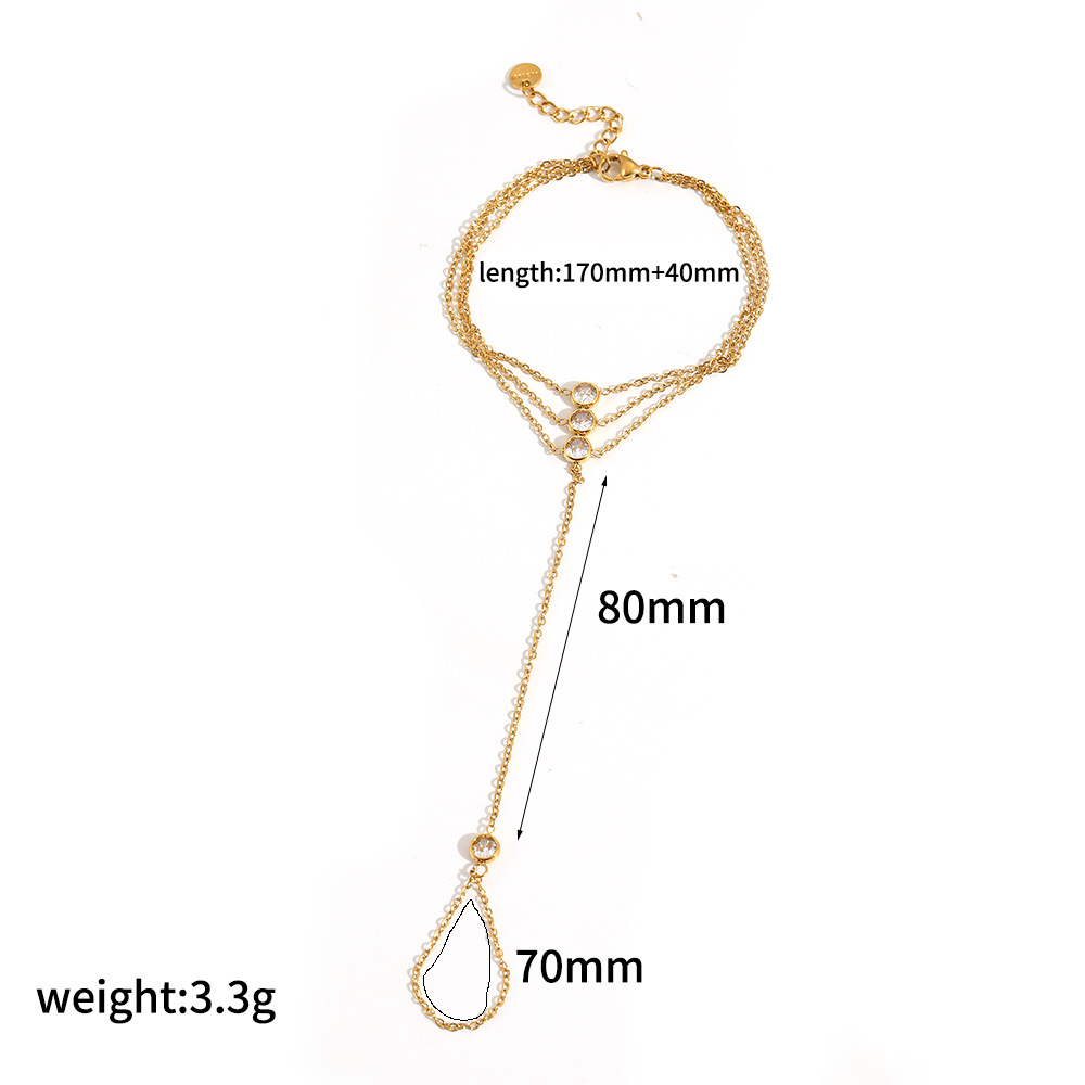 18k Stainless Steel Hand Chain - Image 2