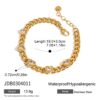 18k Gold Pated Stinless Steel Charm Bracelet