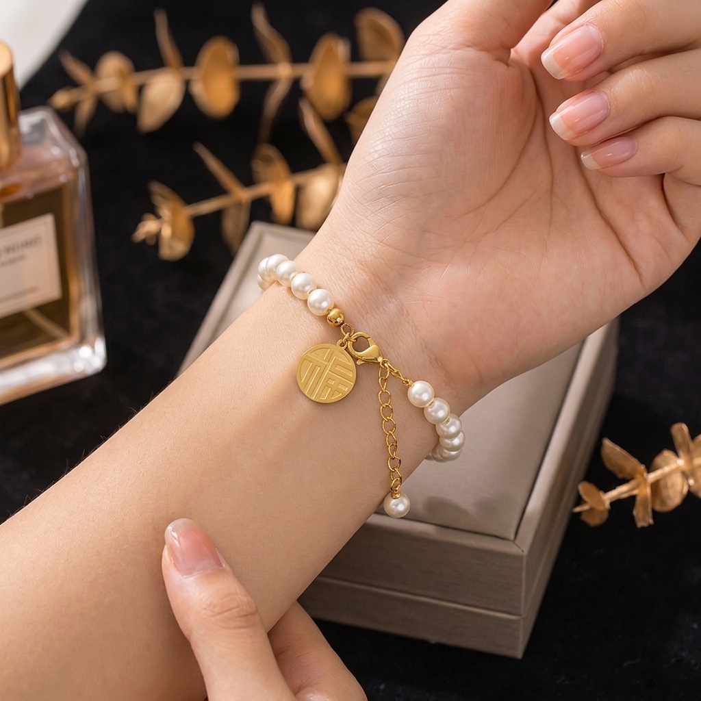 18k Gold Pated Stinless Steel Chain Bracelet