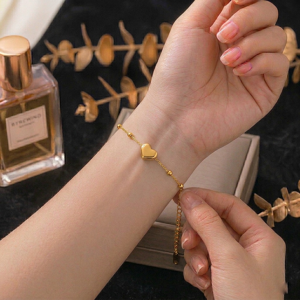 18k Gold Pated Stinless Steel Chain Bracelet
