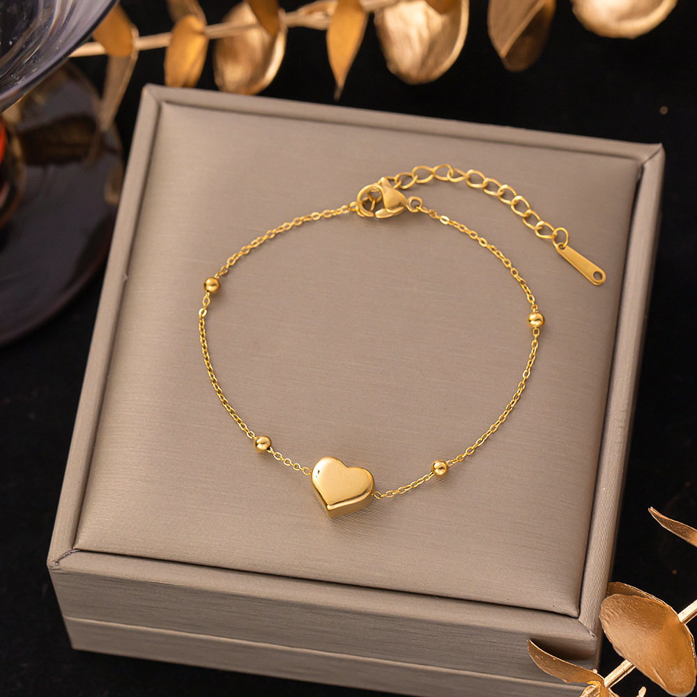 18k Gold Pated Stinless Steel Chain Bracelet - Image 2