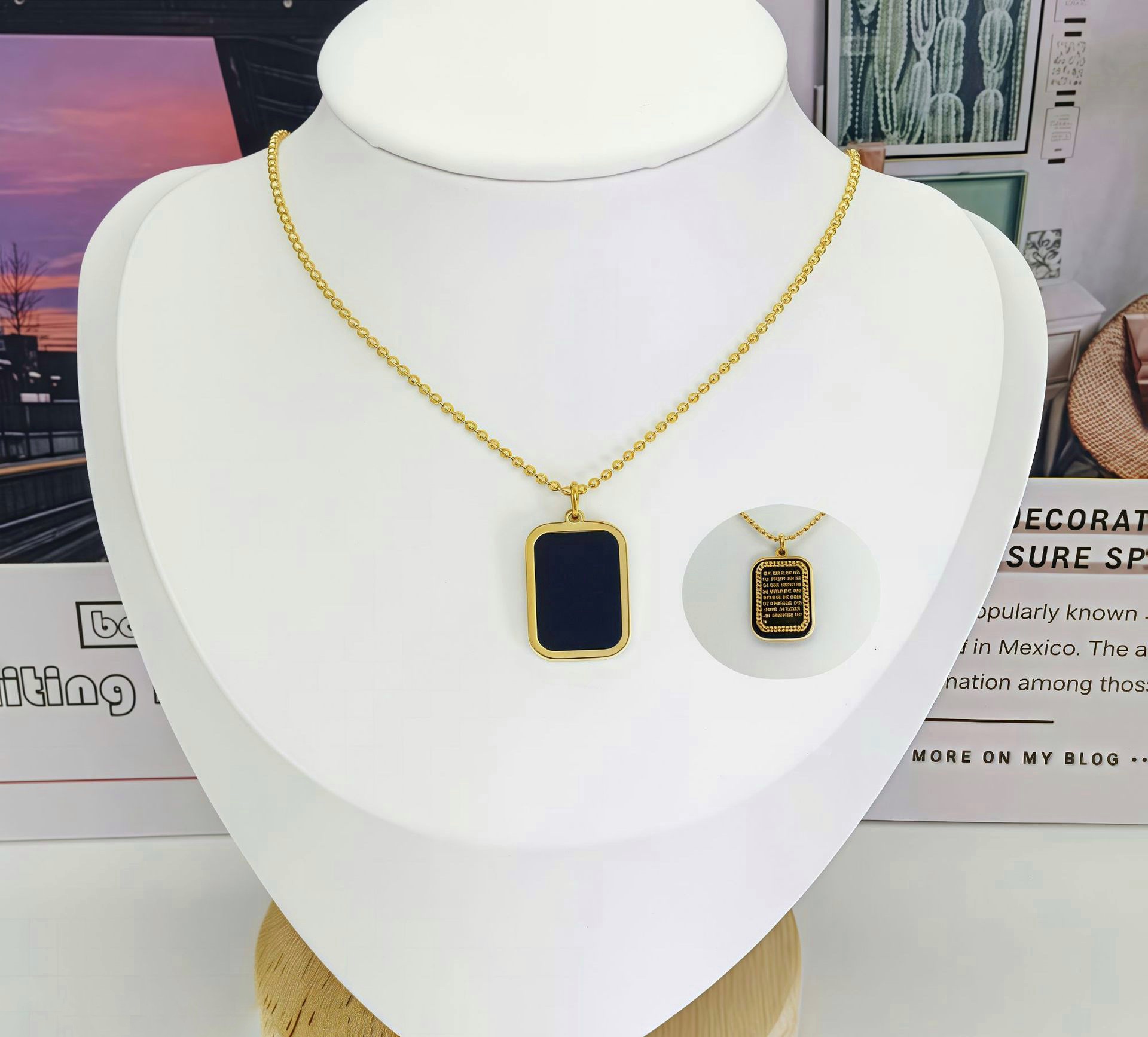 18k Stainless Steel Pendant Necklace